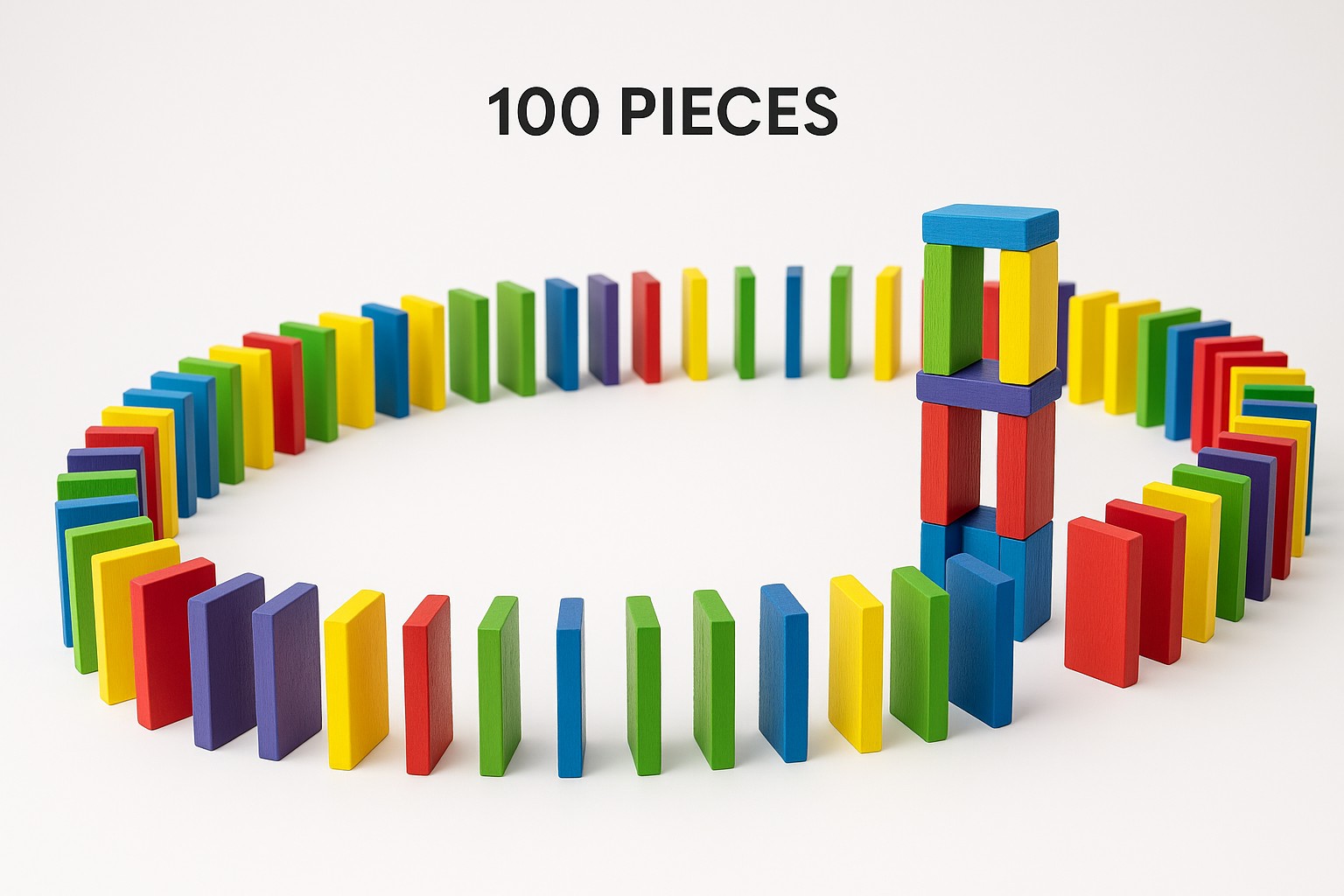 Domino igra sa 100 delova Drvena edukativna igracka