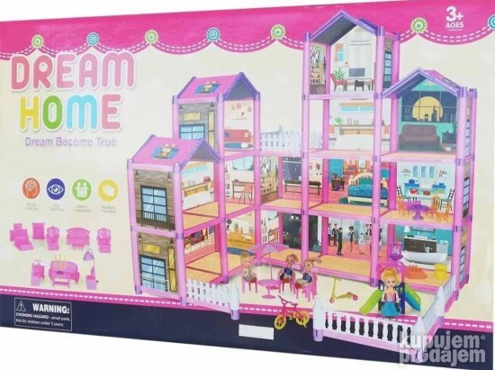 Dream Home Kucica za lutke sa namestajem - Slika 3