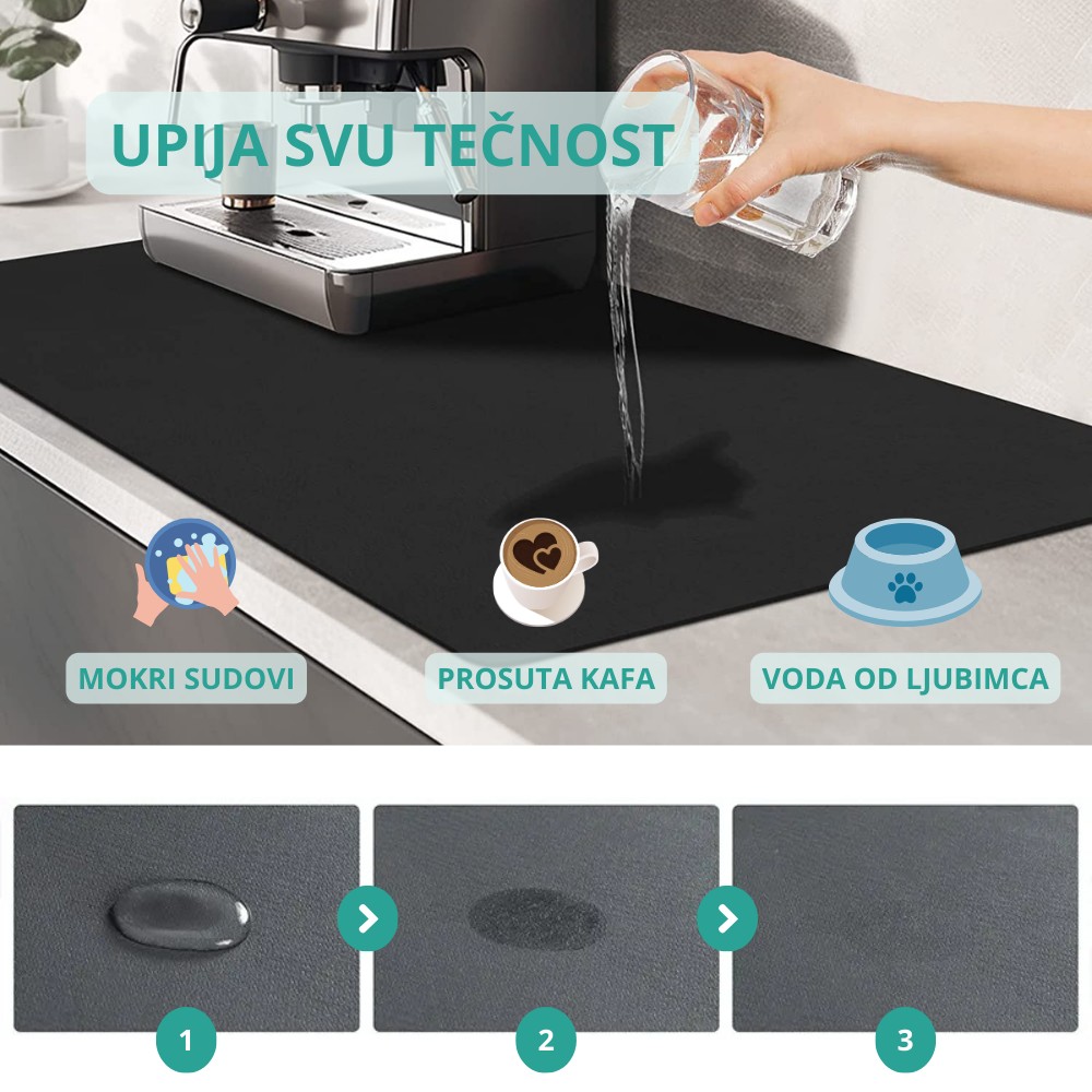 DryAway Brzoupijajuca podloga za susenje sudova i vodu kucnih ljubimaca
