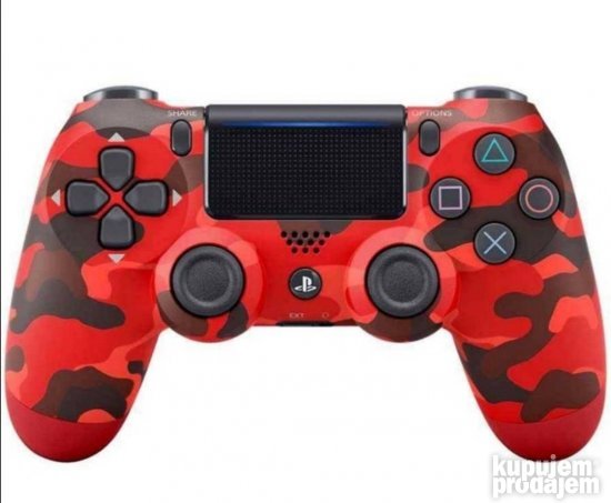 Dzojstik za ps4 maskirni crveni BEZICNI