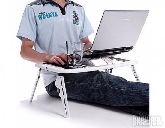 E table sto za laptop sa dva kulera - Slika 3