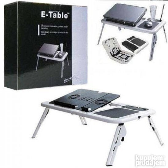 E table sto za laptop sa dva kulera - Slika 4