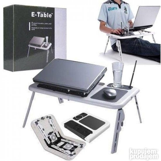 E table sto za laptop sa dva kulera - Slika 5