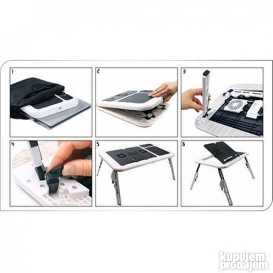 E table sto za laptop sa dva kulera - Slika 7