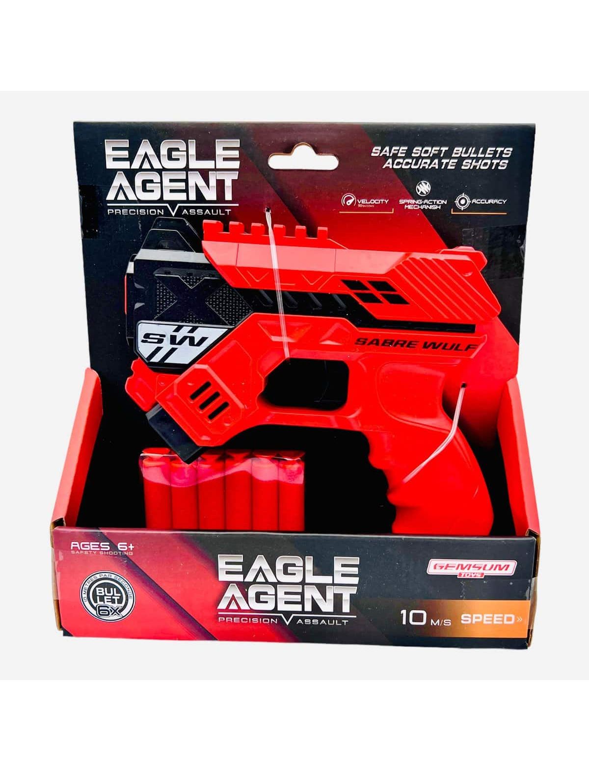 Eagle Agent Igracka Pistolj Mekani Metci Zuti