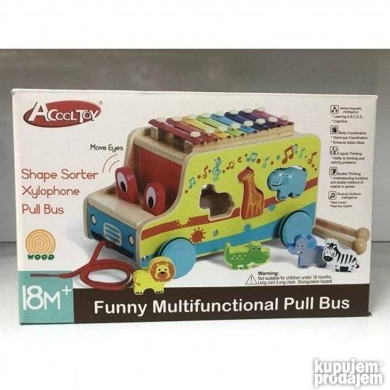 Edukativni multifunkcionalni drveni autobus - Slika 5