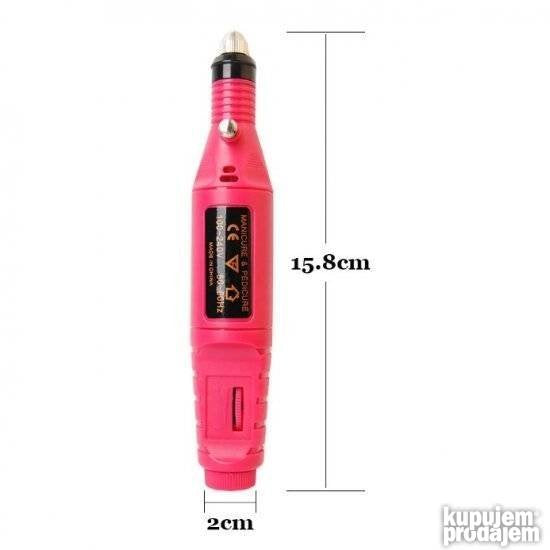 Elektricna tuprija za nokte OLOVKA roze - Slika 6