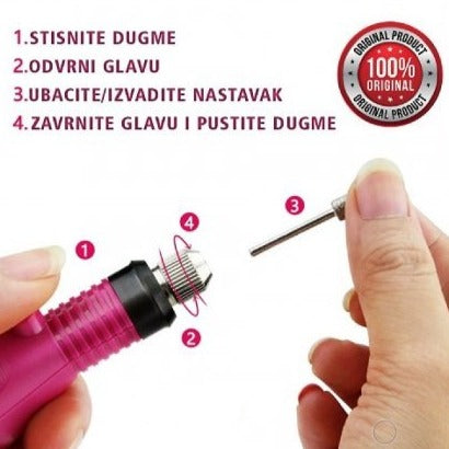 Elektricna turpija brusilica za manikir pedikir za nokte - Slika 6