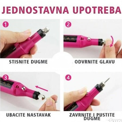 Elektricna turpija brusilica za manikir pedikir za nokte - Slika 7