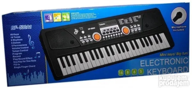 Elektronska tastatura za decu i mikrofon