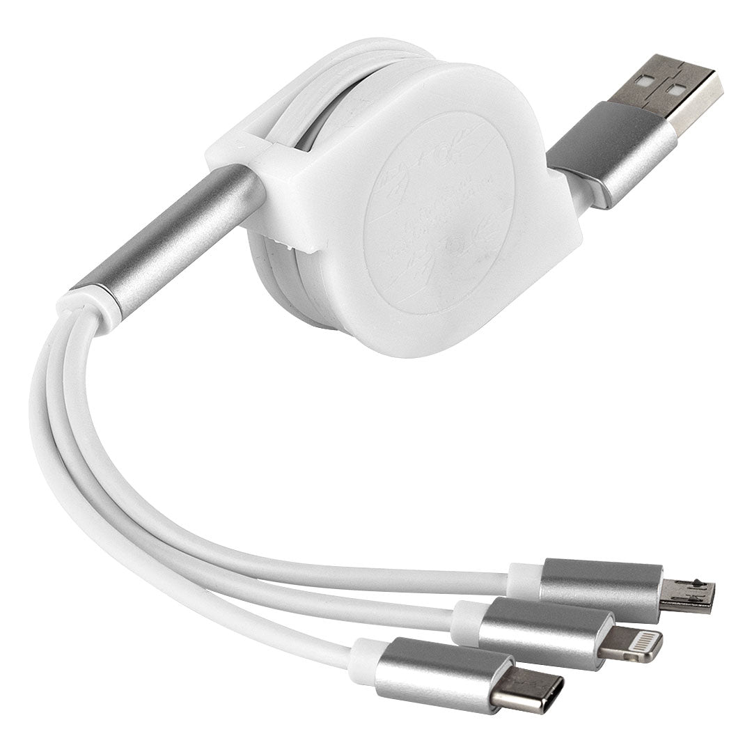FLASH usb kabl za punjenje 3 u 1 beli