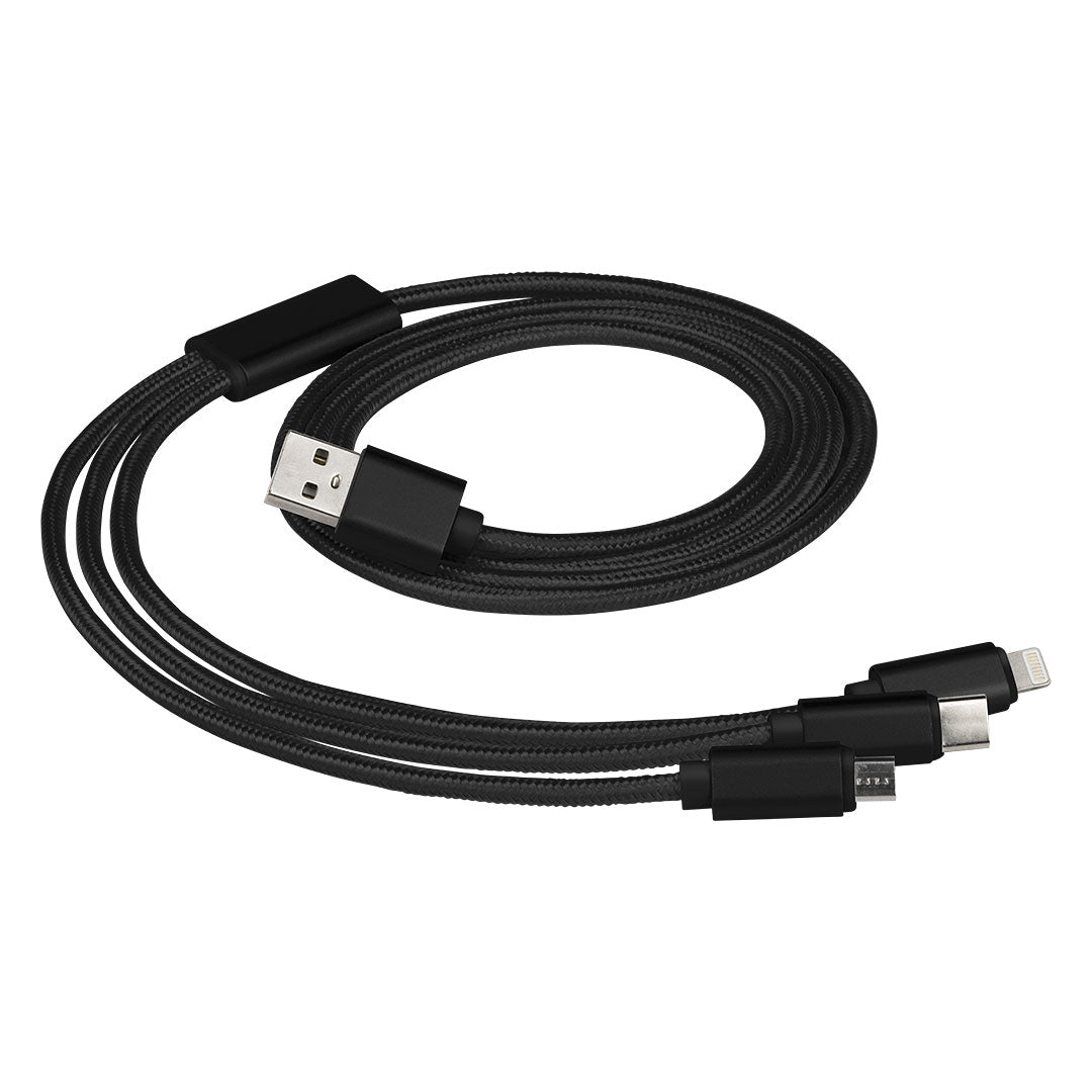 FLET usb kabl za punjenje 3 u 1 crni