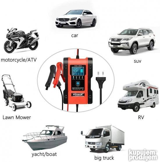 FOXSUR 12 24V AKCIJA Punjac za auto moto akumulator