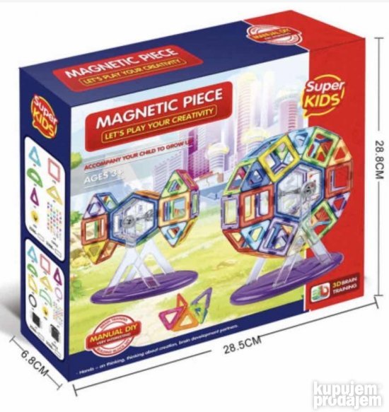 Florescentni magnetni blokovi 66kom Super kids igracke