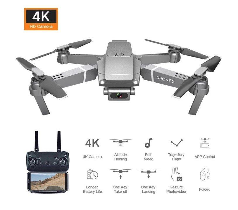 Foldable drone E68 4k dron sa dve kamere i kofer Foldable drone E68 4k dron sa dve kamere i kofer