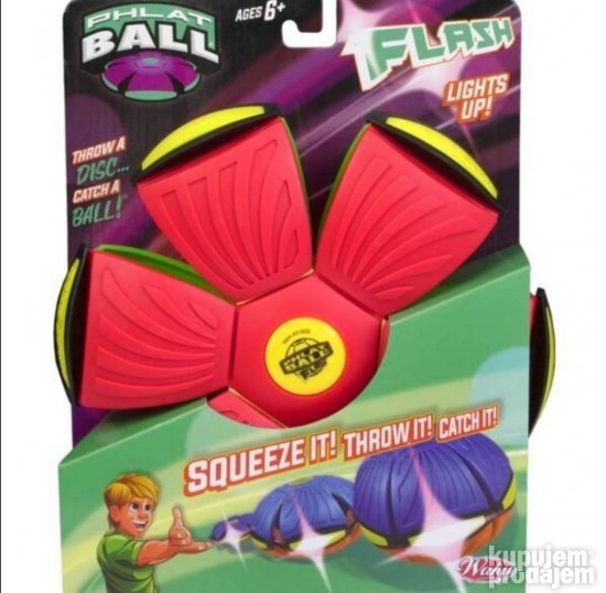 Frizbi i lopta 2u1 Phlat ball crveni