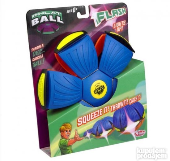 Frizbi i lopta 2u1 Phlat ball plavi
