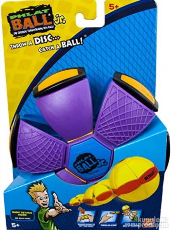 Frizbi i lopta 2u1 phlat ball ljubicasti