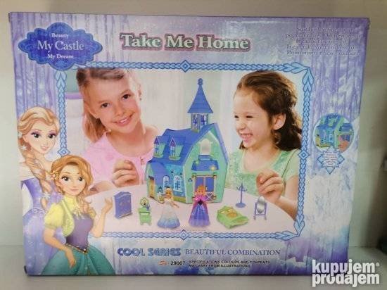 Frozen dvorac sa namestajem i dve lutke