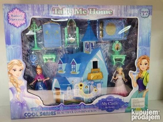 Frozen dvorac sa namestajem i dve lutke - Slika 3