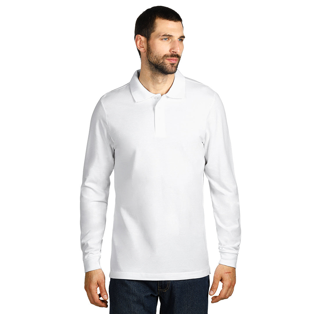 GATOR pamucna polo majica dugih rukava bela
