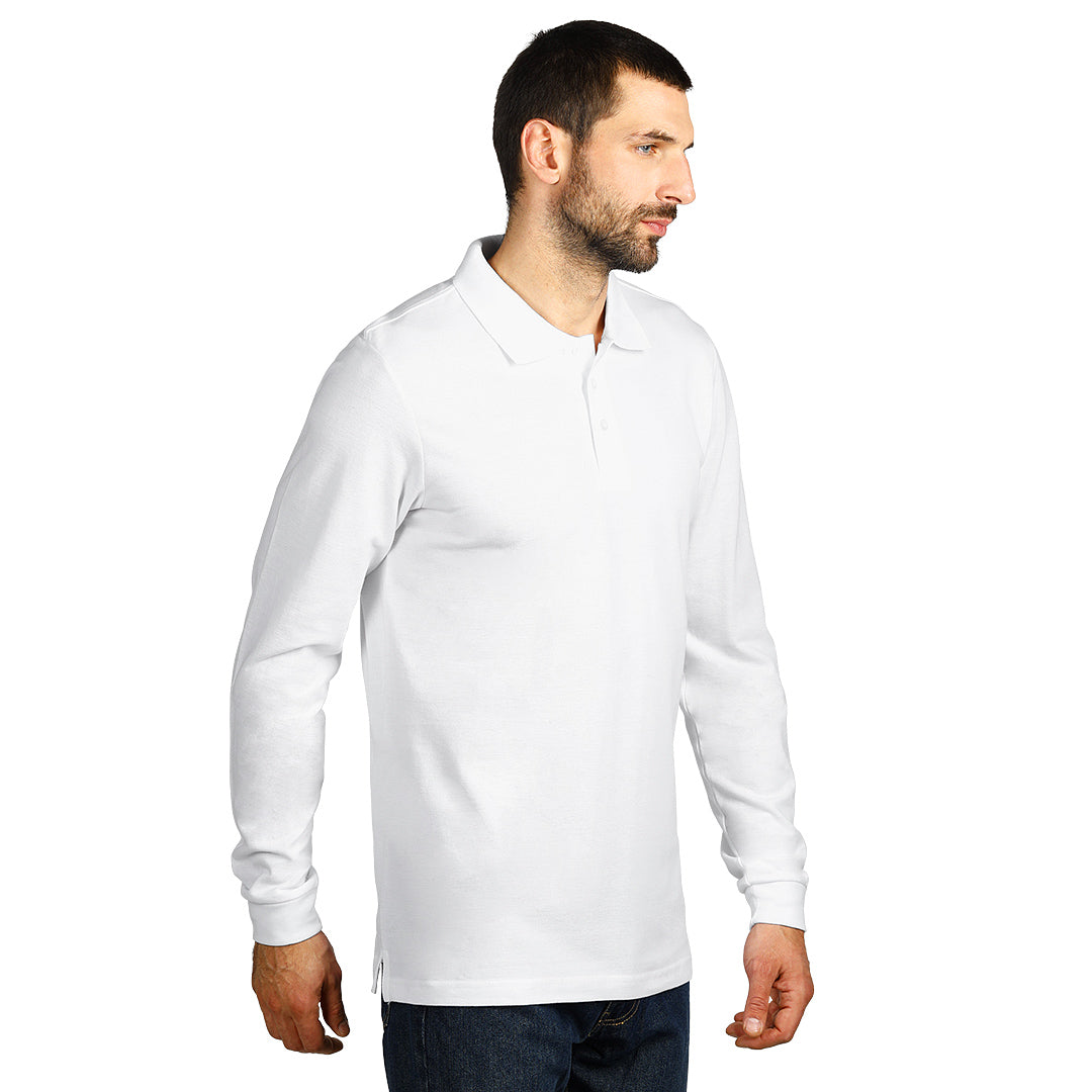 GATOR pamucna polo majica dugih rukava bela