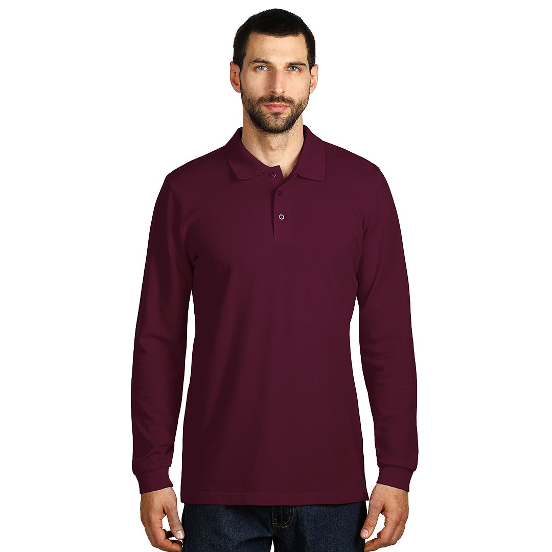 GATOR pamucna polo majica dugih rukava bordo