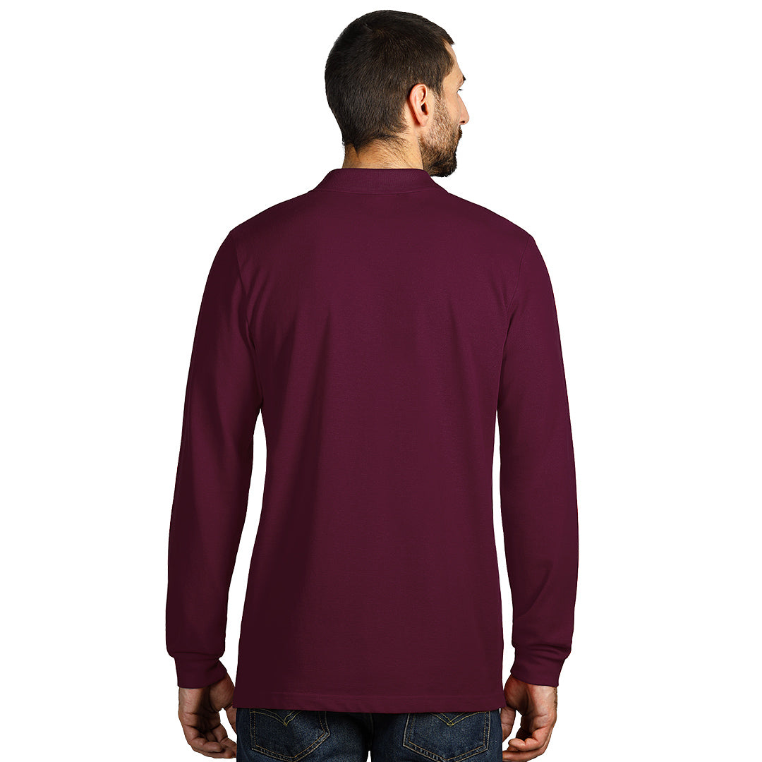 GATOR pamucna polo majica dugih rukava bordo