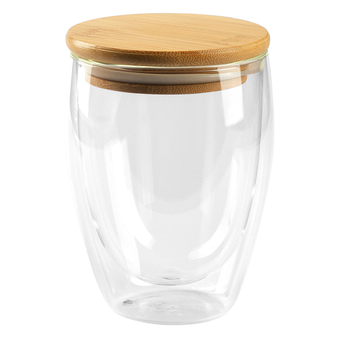 GOLD MAXI casa sa drvenim poklopcem 350 ml transparentna