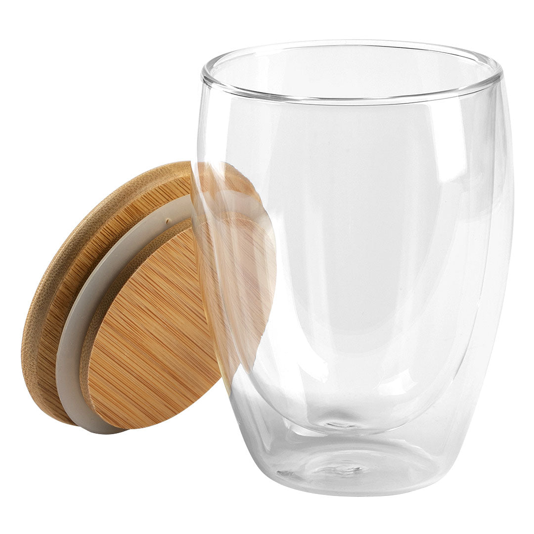 GOLD MAXI casa sa drvenim poklopcem 350 ml transparentna