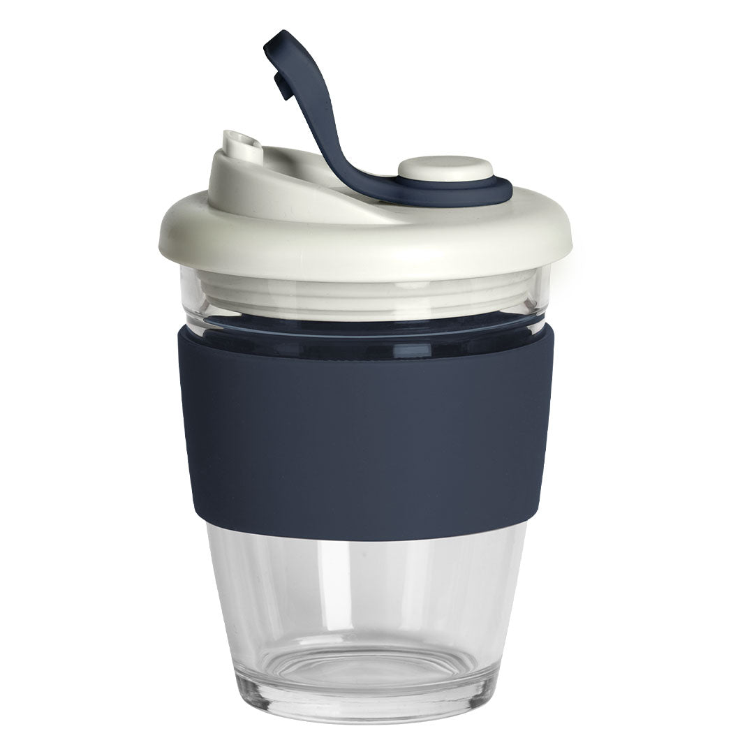 GUSTO MAXI casa sa silikonskim drzacem 350 ml plava