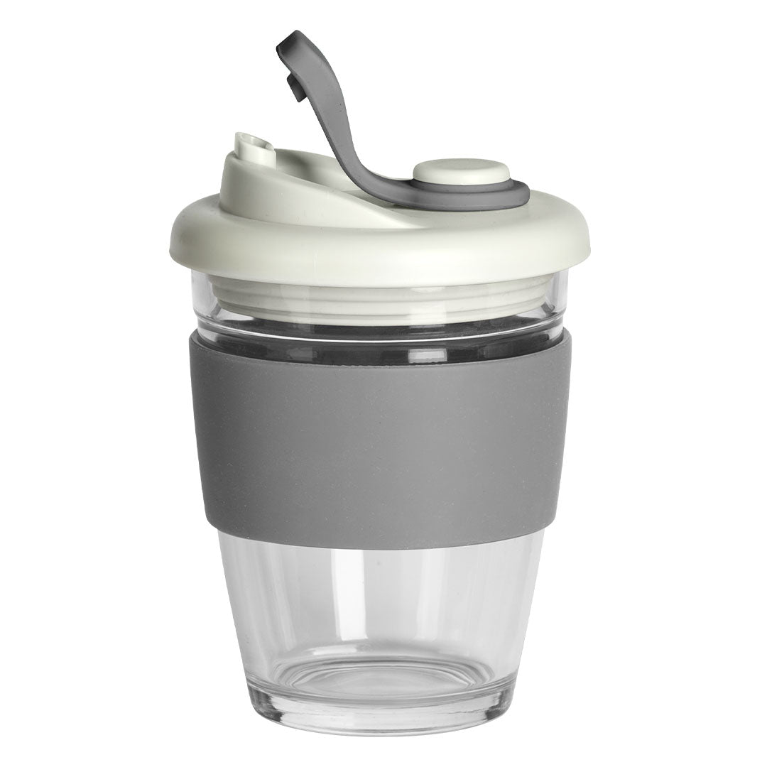 GUSTO MAXI casa sa silikonskim drzacem 350 ml tamno siva