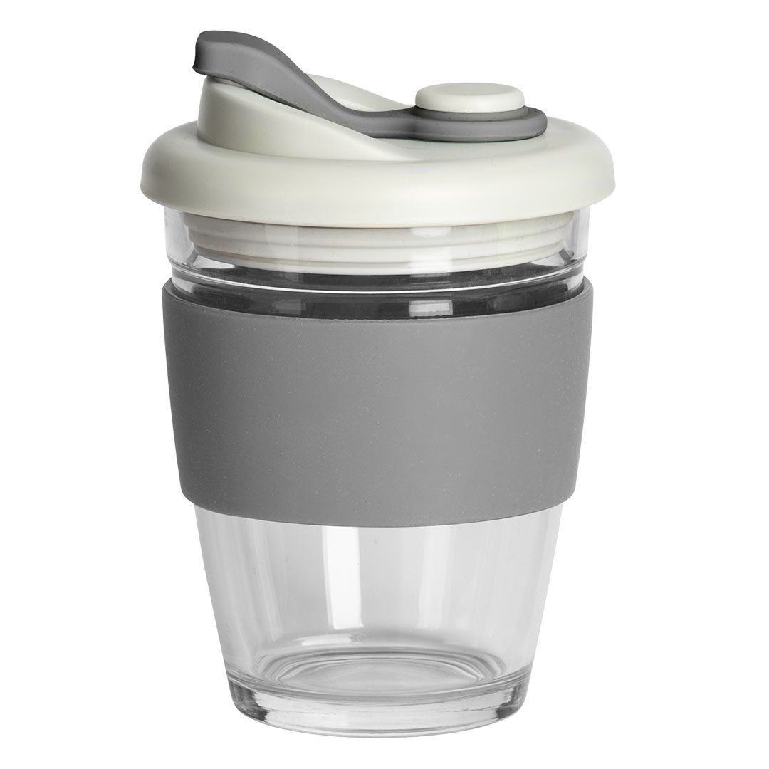 GUSTO MAXI casa sa silikonskim drzacem 350 ml tamno siva