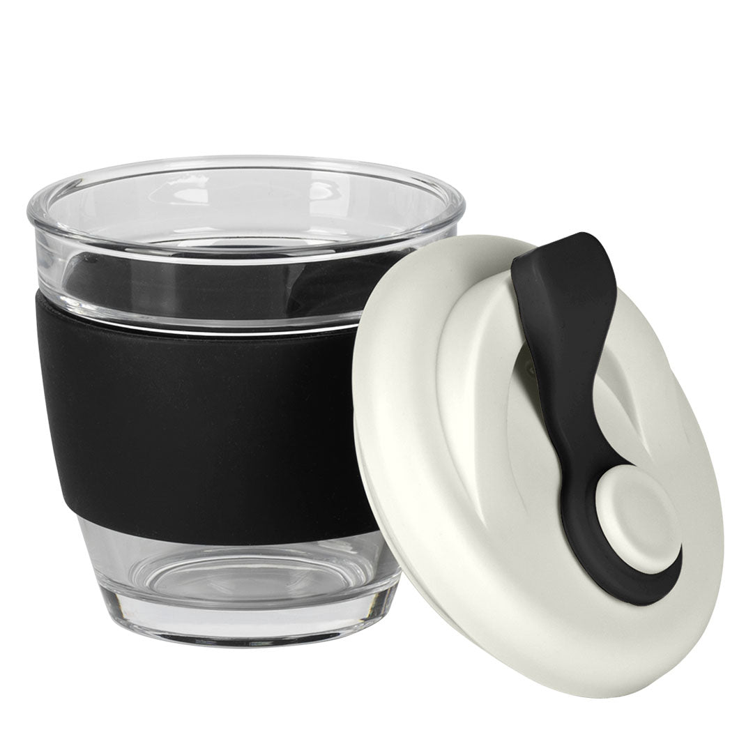 GUSTO casa sa silikonskim drzacem 250 ml crna