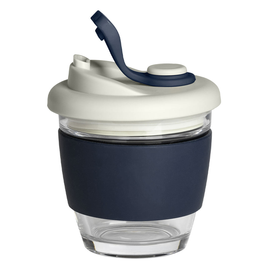 GUSTO casa sa silikonskim drzacem 250 ml plava