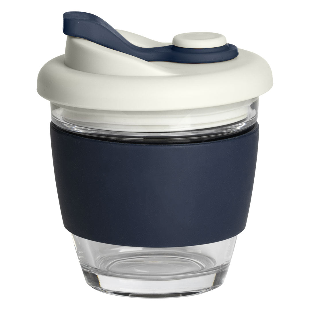 GUSTO casa sa silikonskim drzacem 250 ml plava
