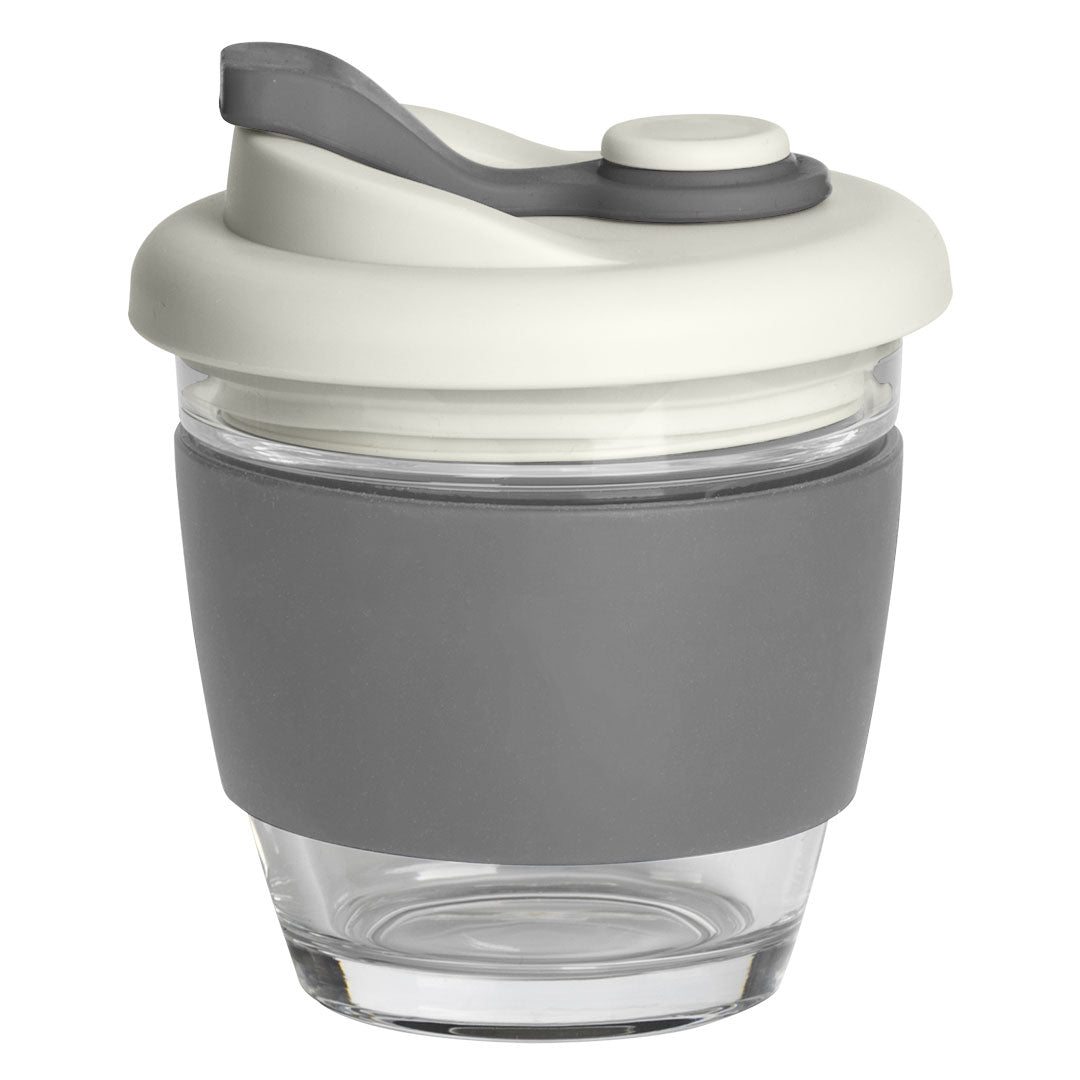 GUSTO casa sa silikonskim drzacem 250 ml tamno siva