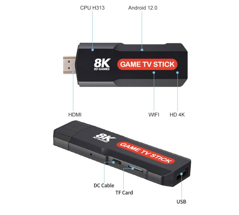 Game TV Stick 5G 8K sa 10.000 Retro igrica - Slika 5