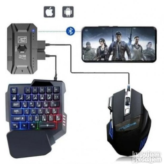 Gejmerski set 5u1 Tastatura mis Podloga mis tastatura