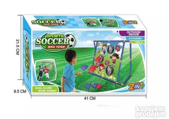 Gol za fudbal 2u1 tabla za vrecice set - Slika 7