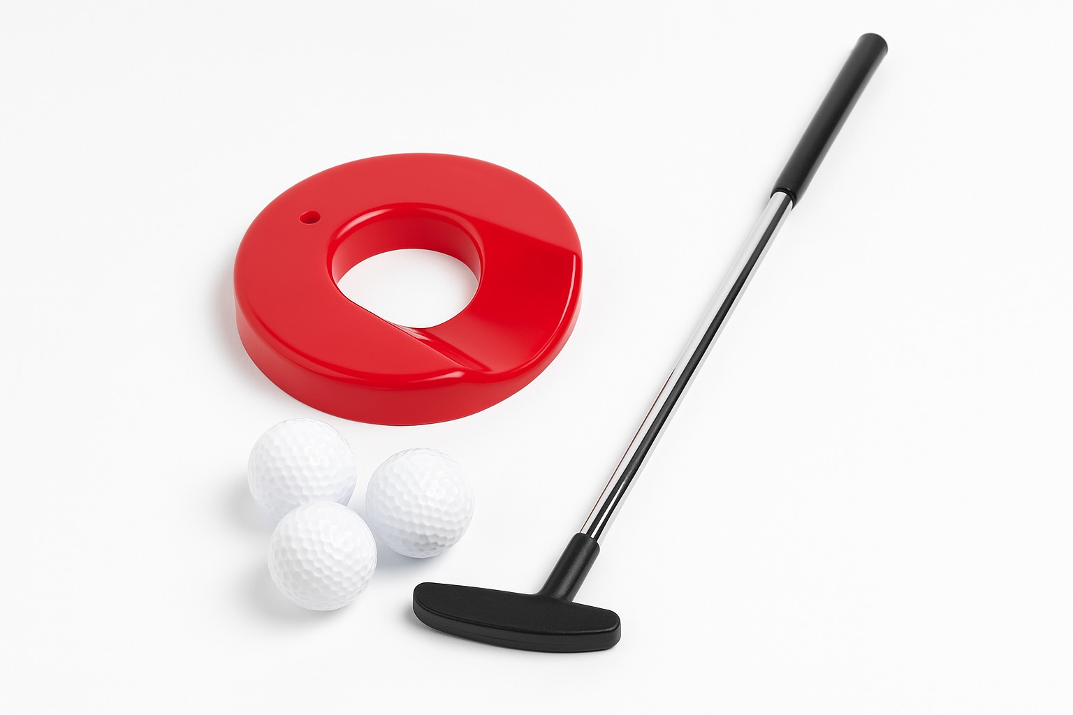 Golf Set sa Crvenim Paterom i Loptama