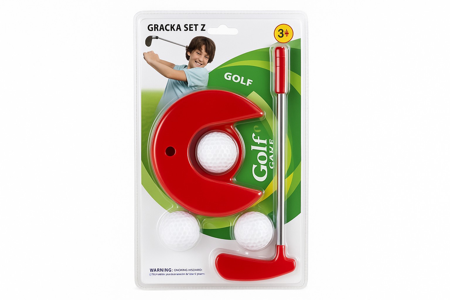 Golf Set sa Crvenim Paterom i Loptama