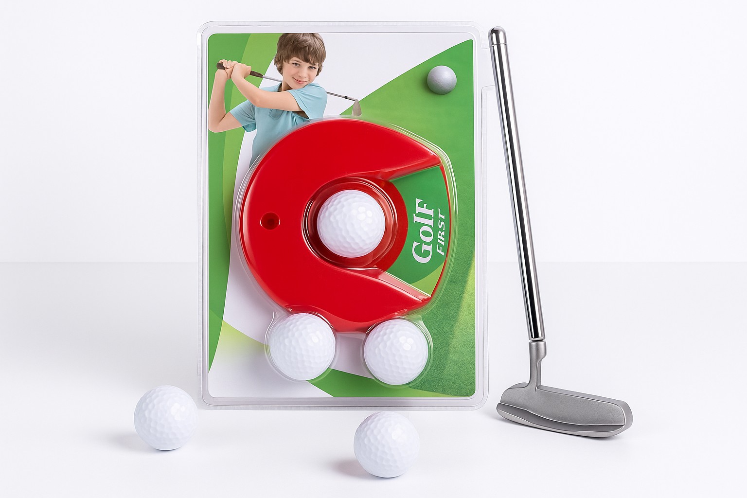 Golf Set sa Crvenim Paterom i Loptama - Slika 3