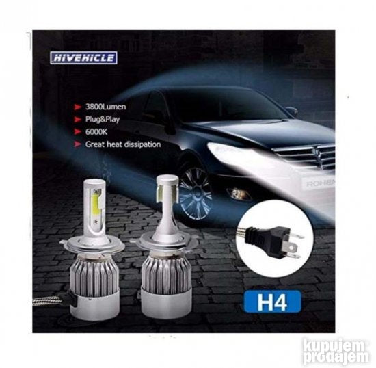 H4 C6 LED sijalice 36w 3800lm