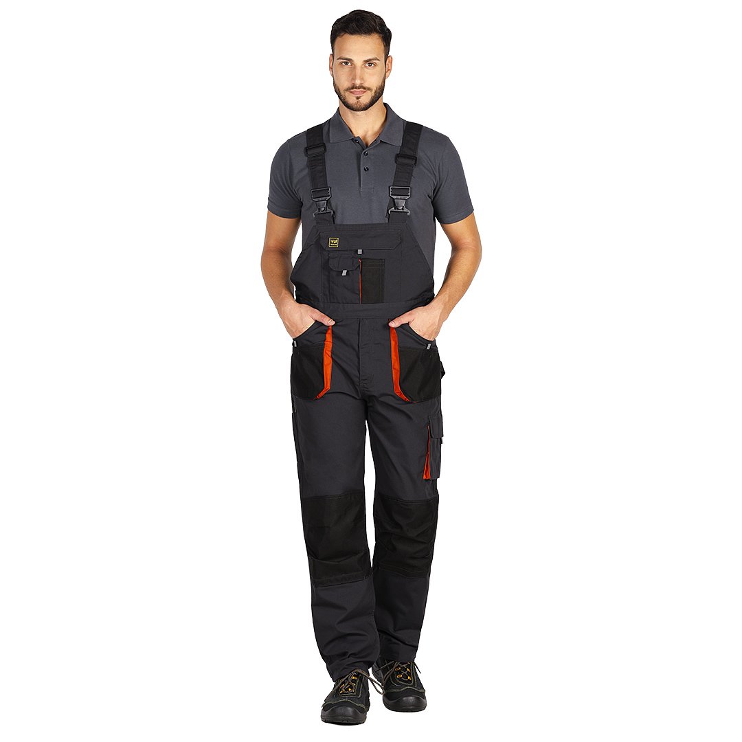 HAMMER BIB PANTS radni polukombinezon tamno sivi