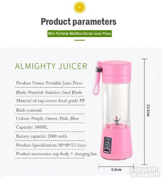 HM03 Prenosni i punjivi blender za sokove - Slika 8