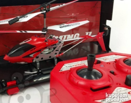 Helihopter na daljinsko upravljanje crveni
