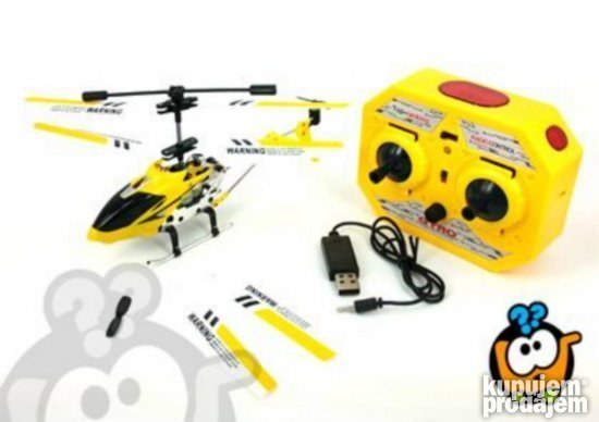 Helihopter na daljinsko upravljanje zuti
