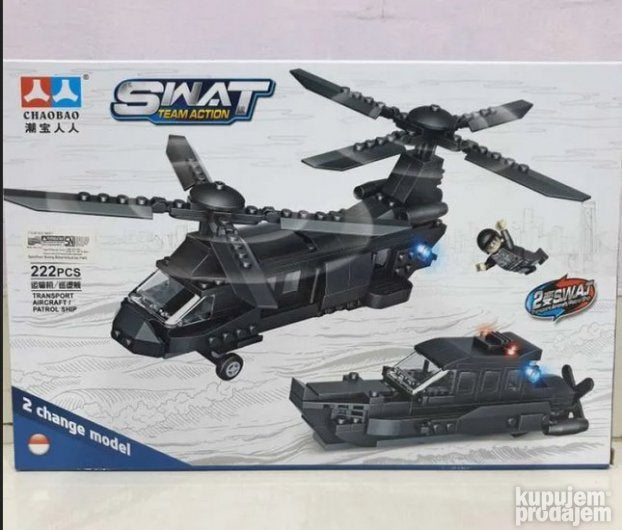 Helikopter ili brod 2u1 na sklapanje 222 delova