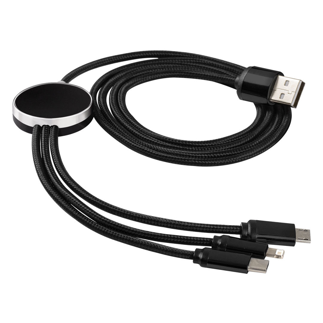 IMPULS usb kabl za punjenje 3 u 1 crni